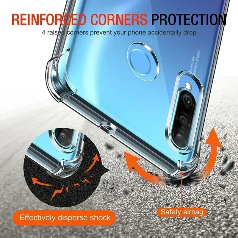 Фото Прозрачный чехол для Huawei P30 Lite P20 Pro P30 Pro, толстый противоударный мягкий силиконовый чехол для телефона Nova 5T Y70 9 SE 10 Pro Mate 20 №2