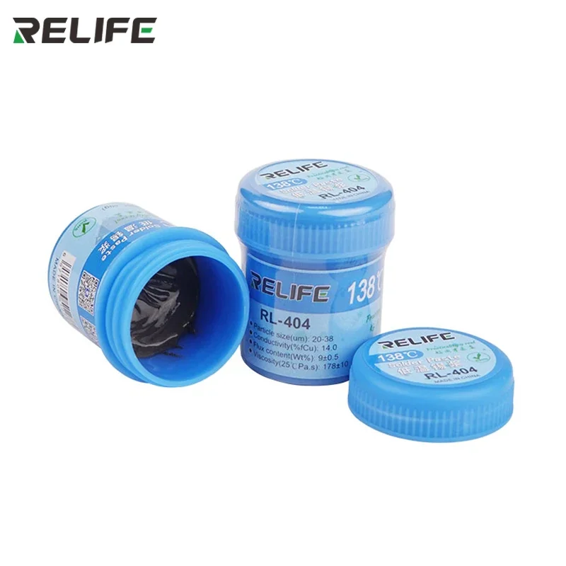 Фото Жестяная паста RELIFE RL-404 404S, без свинца, температура плавления низкой температуры, 138 градусов №3
