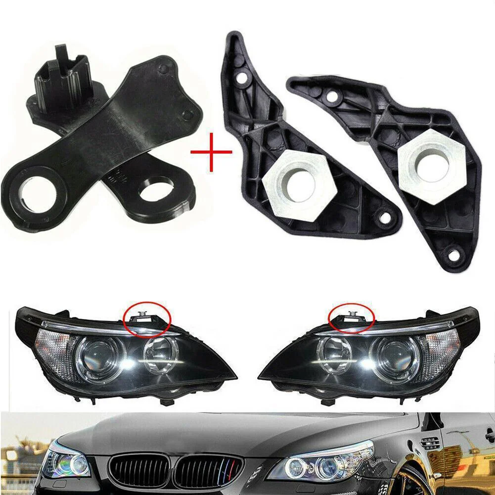 2 пары кронштейнов правой и левой фары для BMW E60 E61 525i 530i 540i 545i 550i Передние боковые автомобильные лампы Кронштейны аксессуары