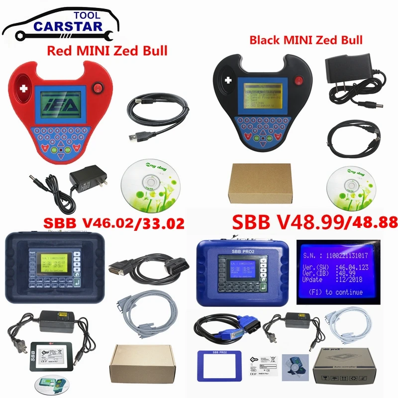 Новейший программатор ключей SBB V48.99 SBB Mini Zed Bull Top Professional Silca SBB V33.02, автоматический программатор ключей, мульти-лагаметр Инструмент для ремонта автомобилей