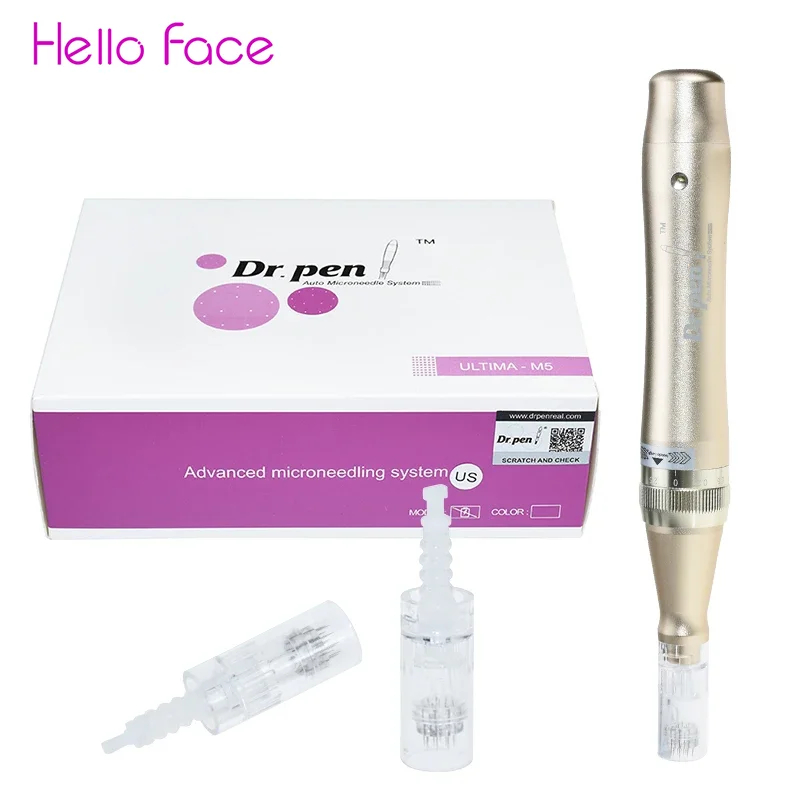 Беспроводная Машинка для ухода за кожей Dr. pen ultima M5 Gold Derma Pen, автоматическая микроигла, система MTS PMU, перезаряжаемые домашние инструменты для ухода за кожей