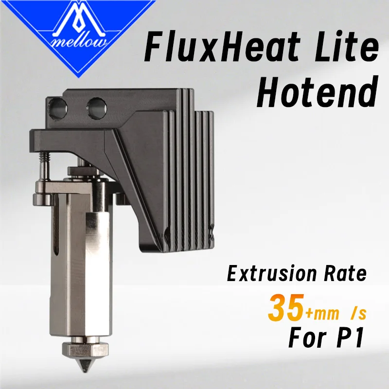 Mellow High Flow NF FluxHeat LIte Hotend Tc4 Heatbreak для обновления 3D-принтера Bambu Lab P1P P1S TZ Hotend Voron Blv DIY