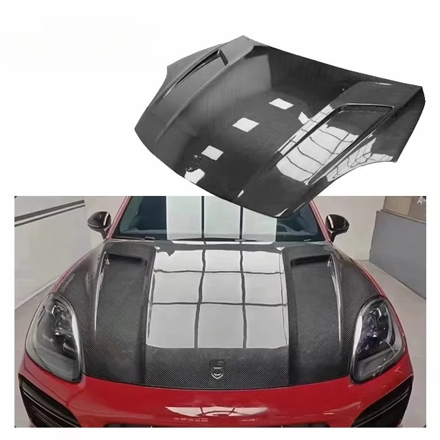 Карбоновый капот для Porsche Cayenne 9Y0, обновленный Techart Style Cayenne 9Y0, капот двигателя