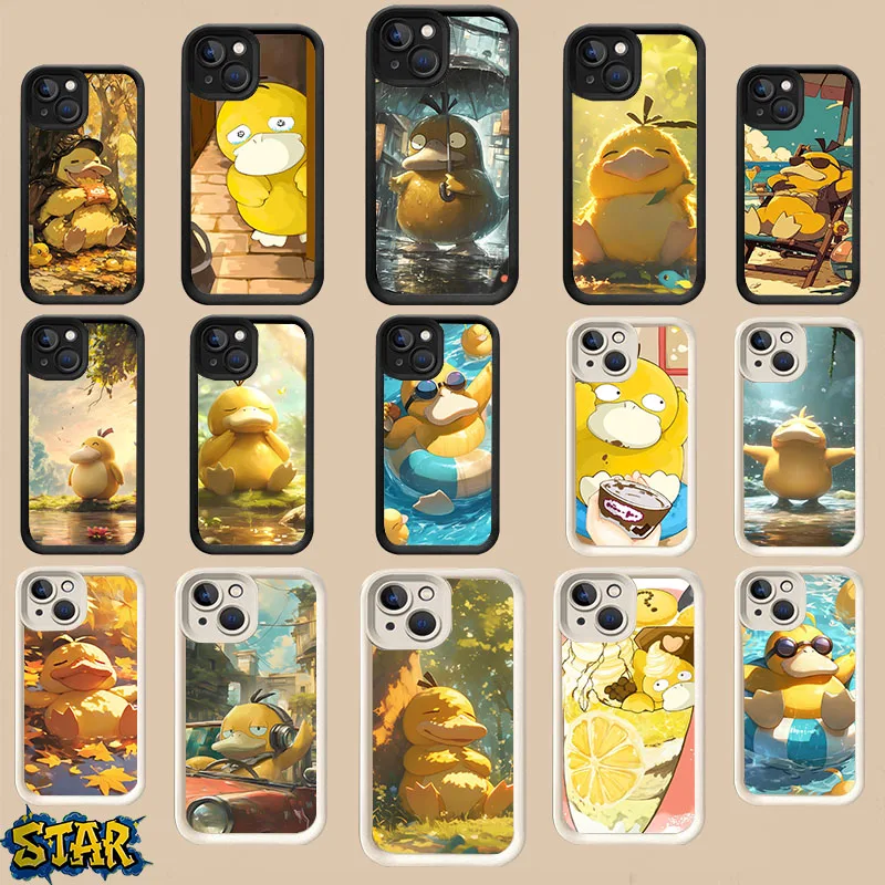 WZ-61 Белый ступенчатый чехол из ТПУ Pokemon-Drowzee для iPhone X XS XR 8 11 12 13 Mini Plus Pro Max