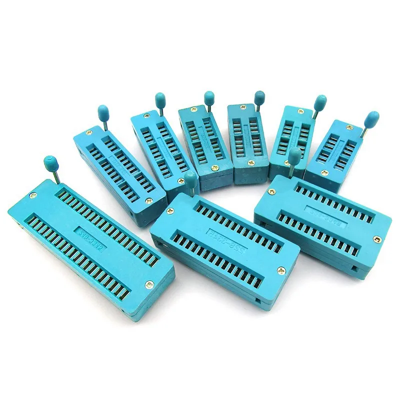 Универсальный тестовый зажим ZIF IC Socket Зеленый клеммный блок DIP для напряжения и температуры международного стандарта