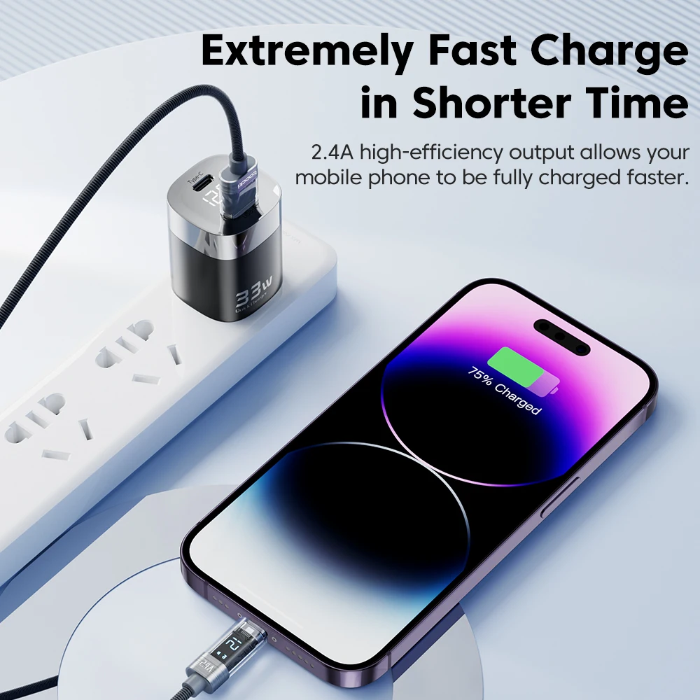 Фото USB-кабель Toocki для быстрой зарядки iPhone 14 13 12 11 Pro Max X XR 8 Plus №2