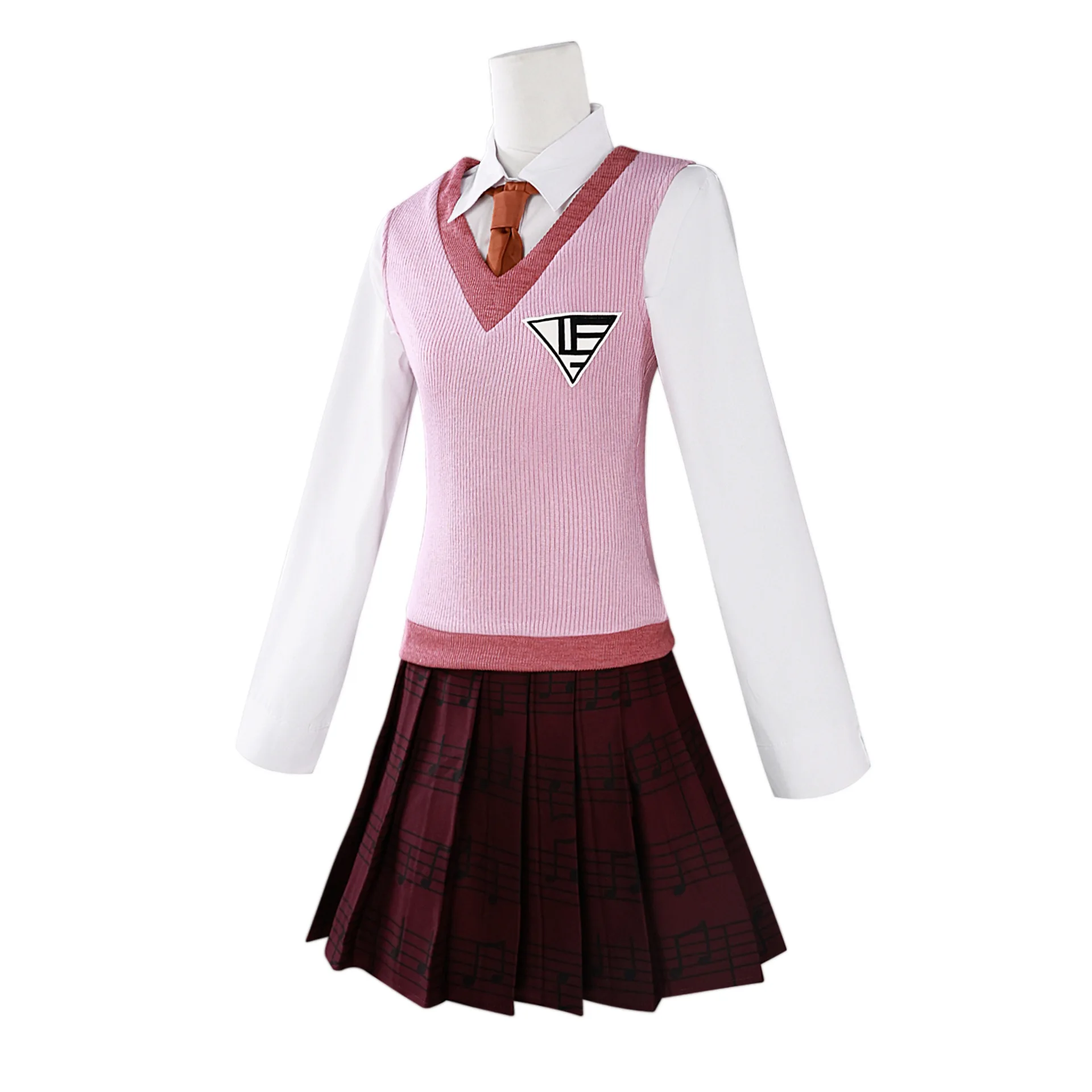 Kaede Akamatsu Косплей Костюм Danganronpa Игра Аниме Одежда Школьная Форма Платье Костюмы на Хэллоуин по индивидуальному заказу