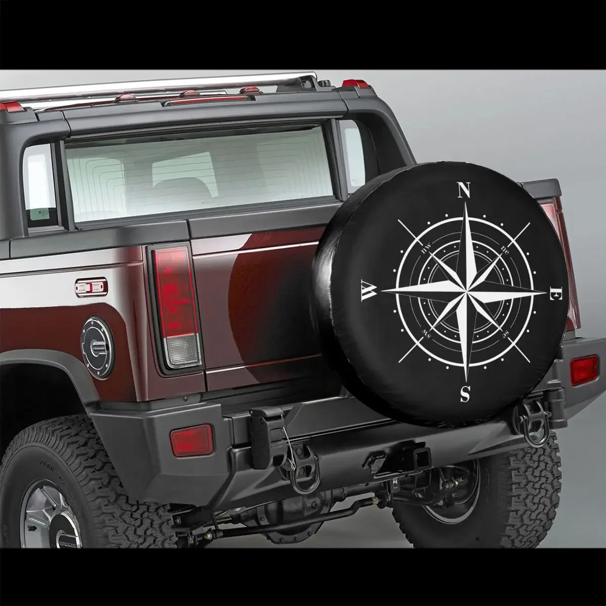 Фото Чехол с компасом Cardinal Points Of Earth для запасных шин Mitsubishi Pajero судовые автомобильные колпачки 14 
