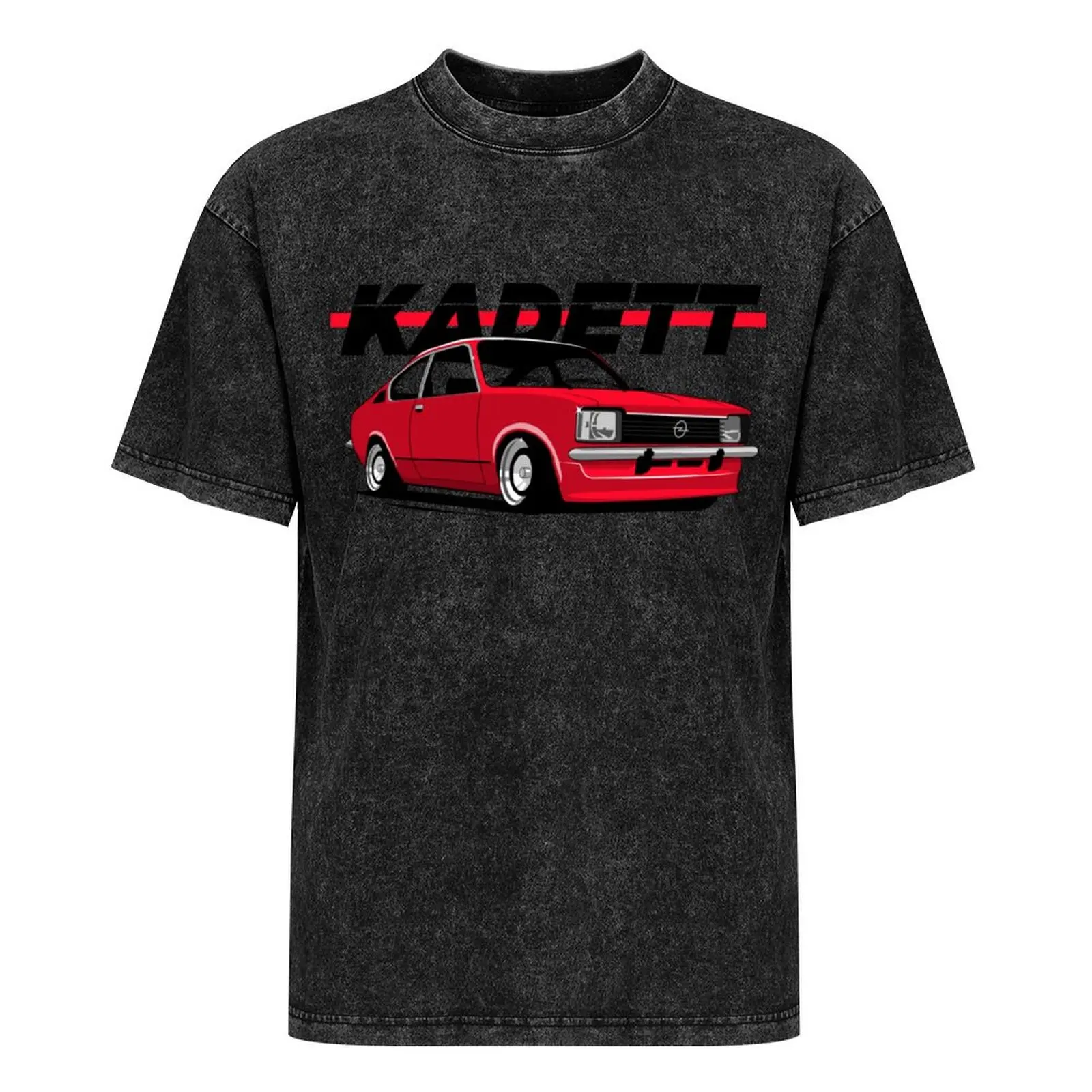 Фото Красная футболка Kadett C Oldtimer, летний топ, эстетичная одежда, футболка с короткими рукавами для мужчин №3