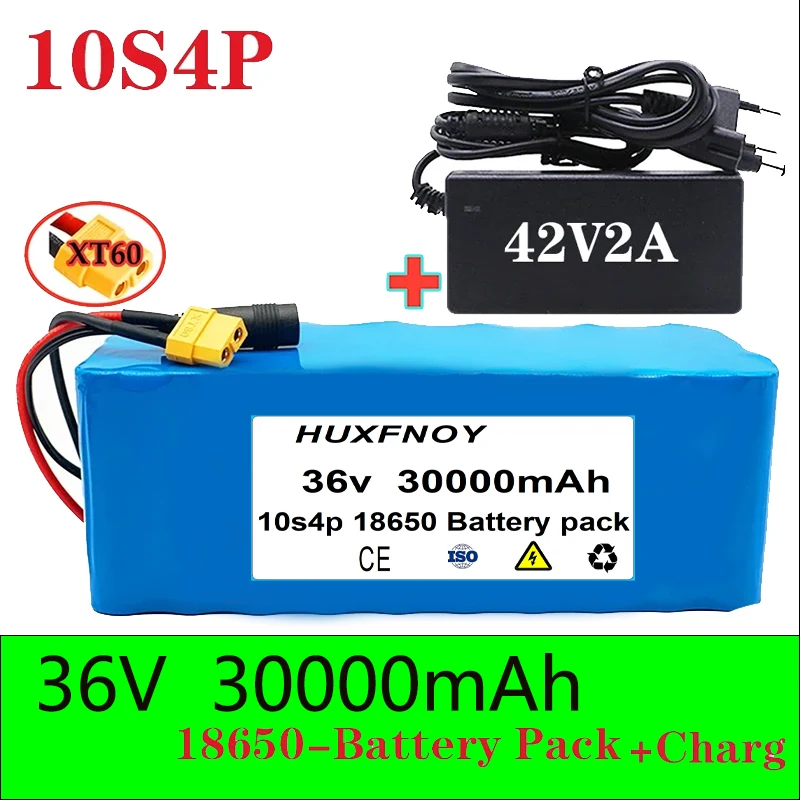 Новый 36 В 10s4p 100 Ач 1000 Вт литиевый аккумулятор большой емкости 18650 электрический велосипедный скутер с BMS Tplug Power Bank