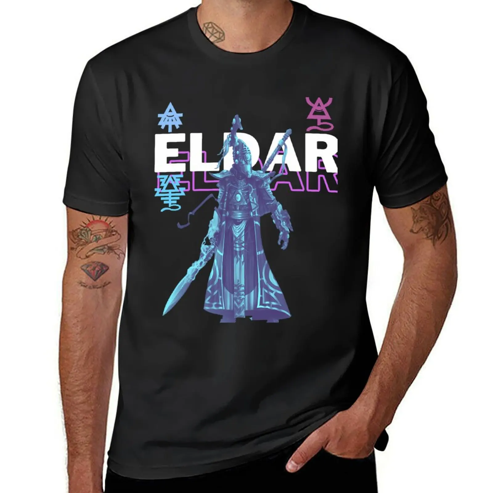 Белая синяя футболка Eldar Aeldari Farseer Space Elf, винтажная забавная футболка с изображением животных, принцессы для мальчиков, мужские рубашки для тренировок