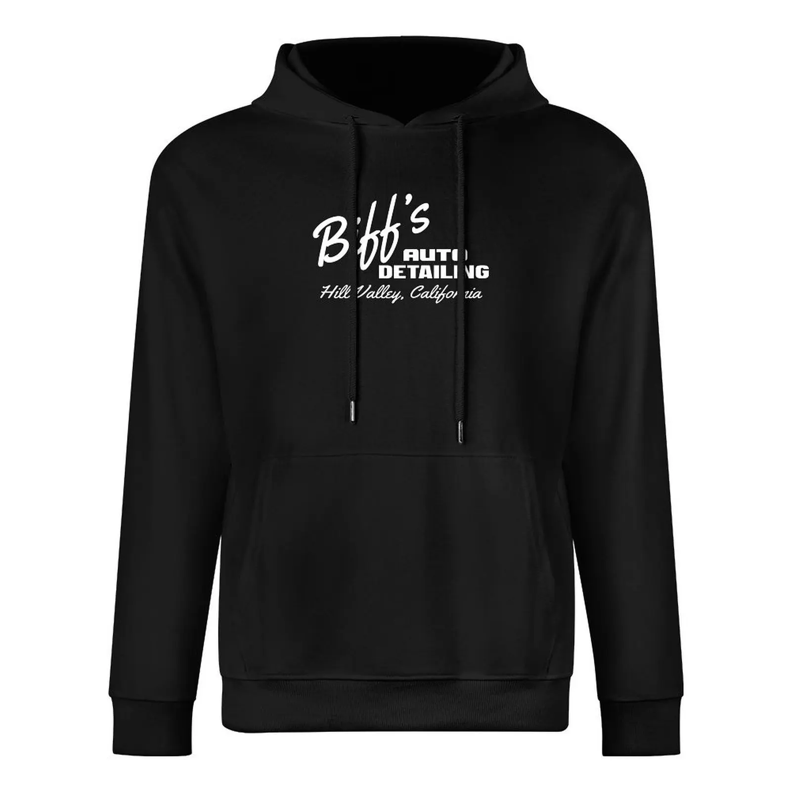 Фото Назад в будущее - пуловер с капюшоном Biff's Auto Detailing, мужская одежда, уличная одежда в японском стиле, мужские пуловеры с капюшоном №3