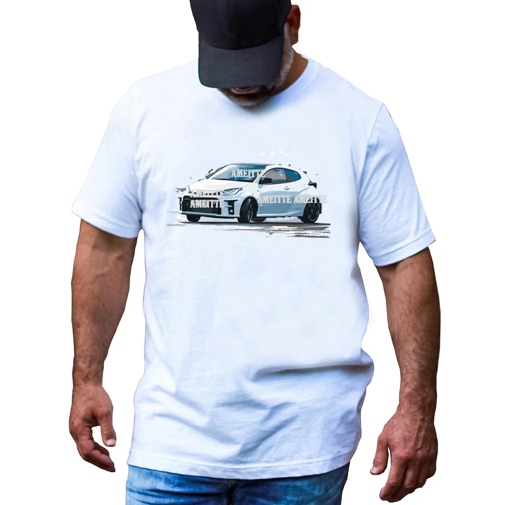 Новая летняя мужская классическая футболка с коротким рукавом WRC-GR Car Racing Sports Legend Car Design Футболки Cool Boy Повседневные белые футболки Топы (art.: 3920cedbf6e98) - 3920cedbf6e98