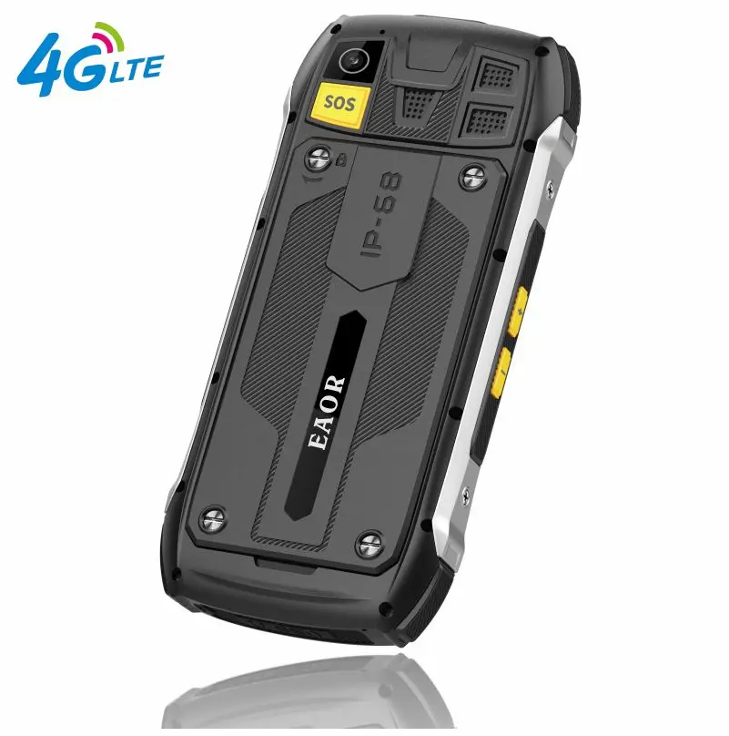 Фото EAOR 4G LTE Водонепроницаемый прочный большой аккумулятор Powerbank Функция клавиатуры 2,8 IPS дисплей громкости боковая клавиша блики фонарик мобильный телефон №4