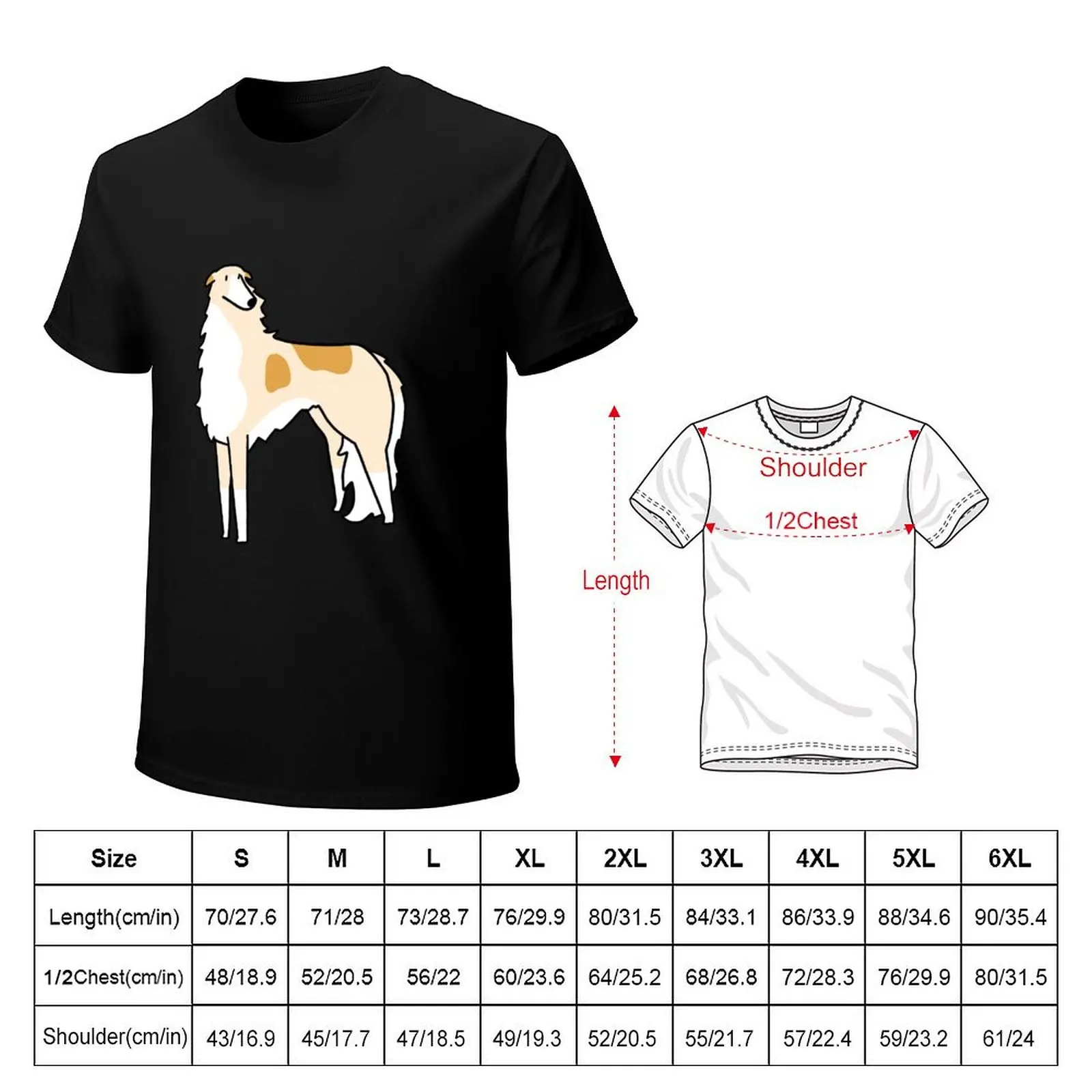 Фото Футболка Borzoi с рисунком, большие мужские футболки для больших и высоких размеров №2