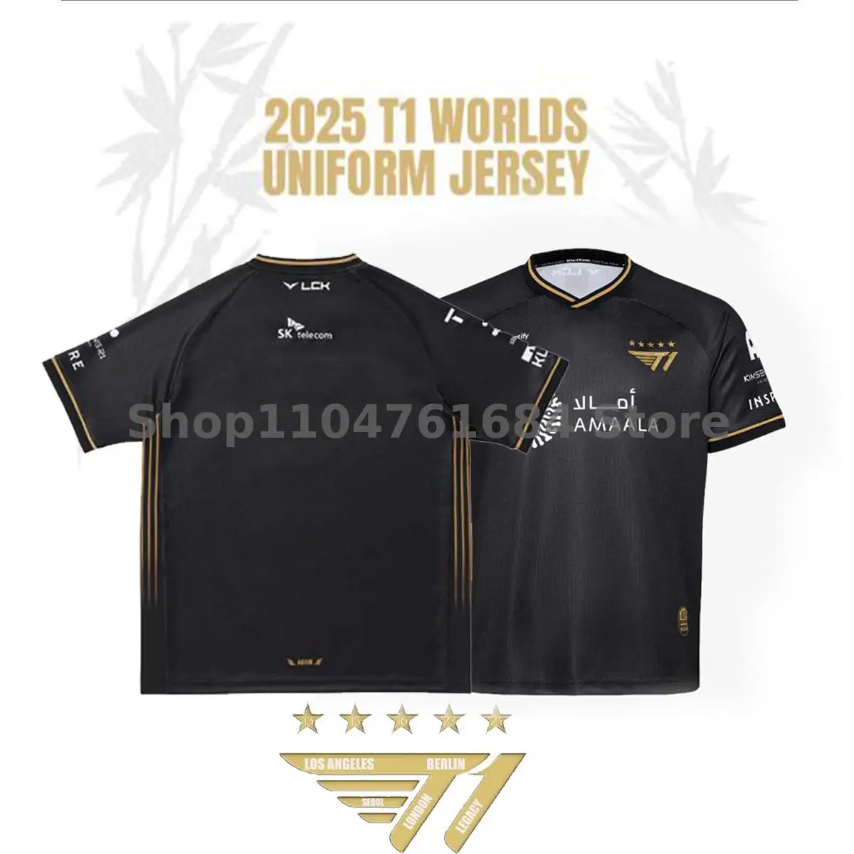 2025 Новая футболка Esports Team Uniform T1 League Of Legends World Finals Джерси Футболка Lol Games Faker Fan Support Мужская одежда (art.: 3920d237aff3b) - 3920d237aff3b