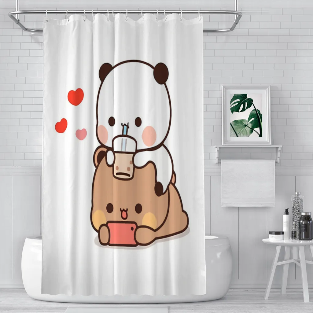 Занавески для душа в ванную комнату с пузырьками Bubu Dudu, Мультяшные водонепроницаемые перегородки, аксессуары дизайн дома Декор