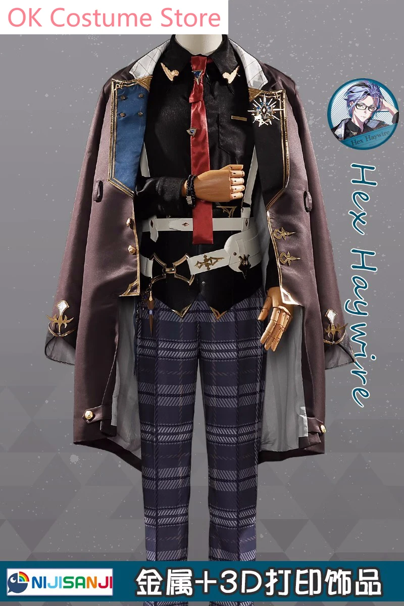 Аниме! Костюм для косплея Vtuber Nijisanji xсолей Hex Haywire, костюм для Хэллоуина, мужской костюм для вечеринки (art.: 3920c9c4d6f01) - 3920c9c4d6f01