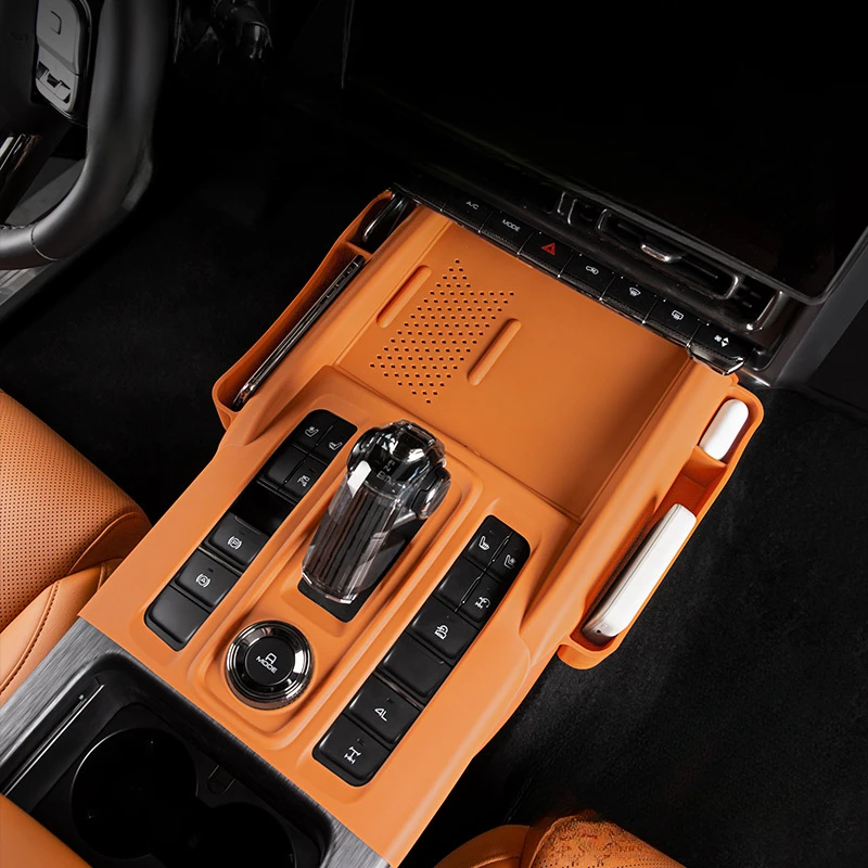 Фото Для Haval H9 2024-2025 силиконовый коричневый автомобильный коврик для хранения коробка для хранения мобильного телефона аксессуары для интерьера №2