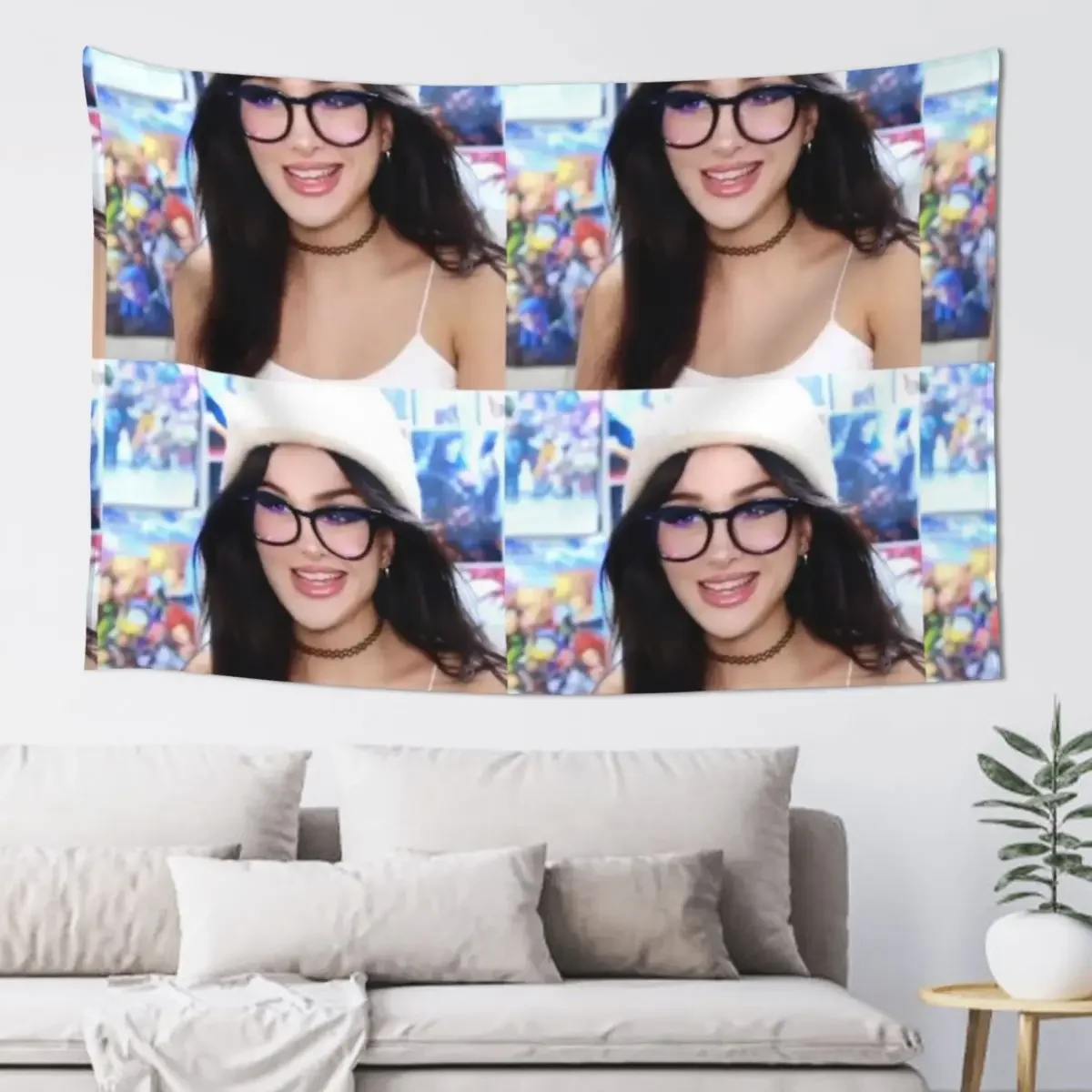 Sssniperwolf Fan Гобелен Декор комнаты Эстетические украшения комнаты Гобелен