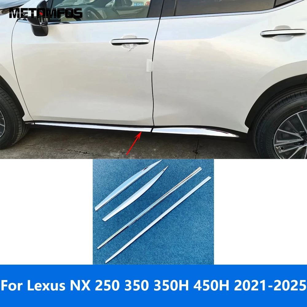 Для Lexus NX 250 350 350H 450H 2021 2022 2023 2024 2025 Хромированная полоса боковой линии двери, накладка на корпус, молдинг, наклейка, аксессуары