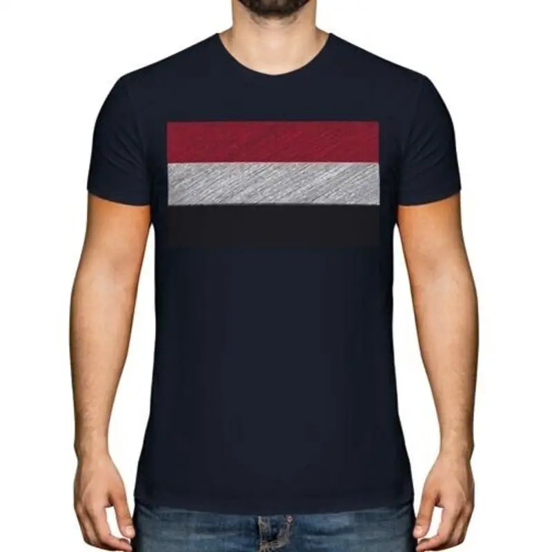 Футболка Jemen Scribble Flagge Herren Geschenk Al-Yaman Jemenitische