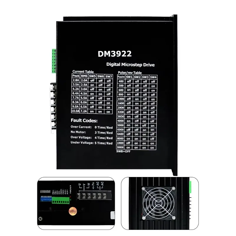 Фото Драйвер трехфазного двигателя Nema 52, драйвер шагового двигателя DM3922 №3