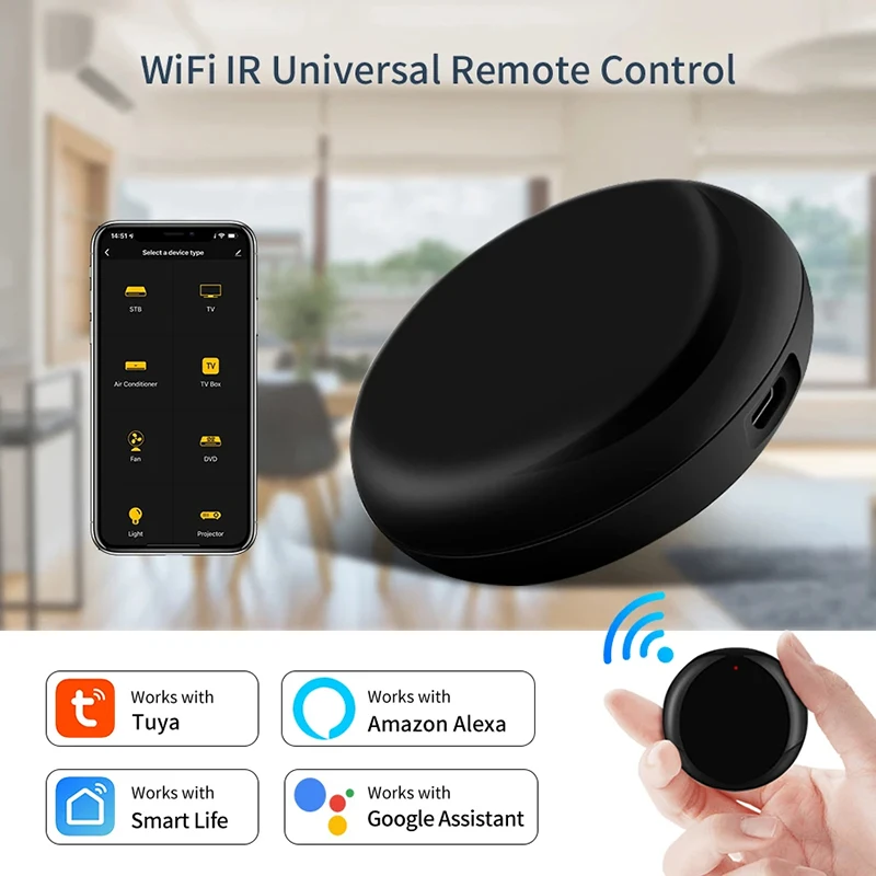Умный инфракрасный пульт дистанционного управления Tuya, Wi-Fi Смарт-пульт управления для кондиционеров, телевизоров LG, поддержка Alexa, Google
