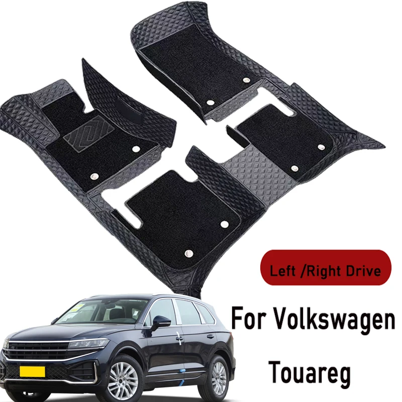 Автомобильные коврики для Volkswagen Touareg 2008 2009 2010-2022, на заказ, подушечки для ног, автомобильный ковер, аксессуары для интерьера Аксессуары для салона