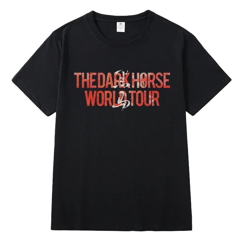 Фото Футболка с короткими рукавами Li Rong Hao Dark Horse Concert для мужчин и женщин, летняя одежда для фанатов, хлопок №2