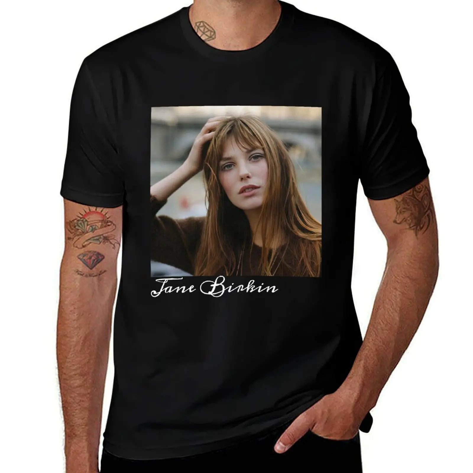 Футболка Jane Birkin во французском стиле с изображением Джейн и Мэгги, футболки, одежда больших размеров, футболка для мужчин