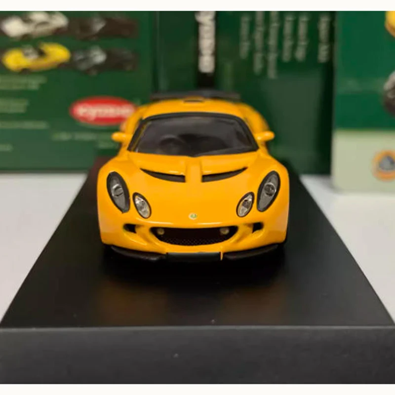 Фото KYOSHO 1:64 Lotus Exige, модель спортивного автомобиля из сплава, статическая коллекция, украшенные праздничные подарки, игрушки №4