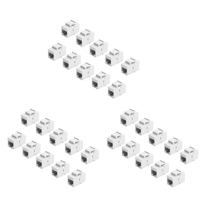 Удлинитель Keystone Jack Cat6 RJ45, 30 шт., белый, для сетей Ethernet LAN Cat 6