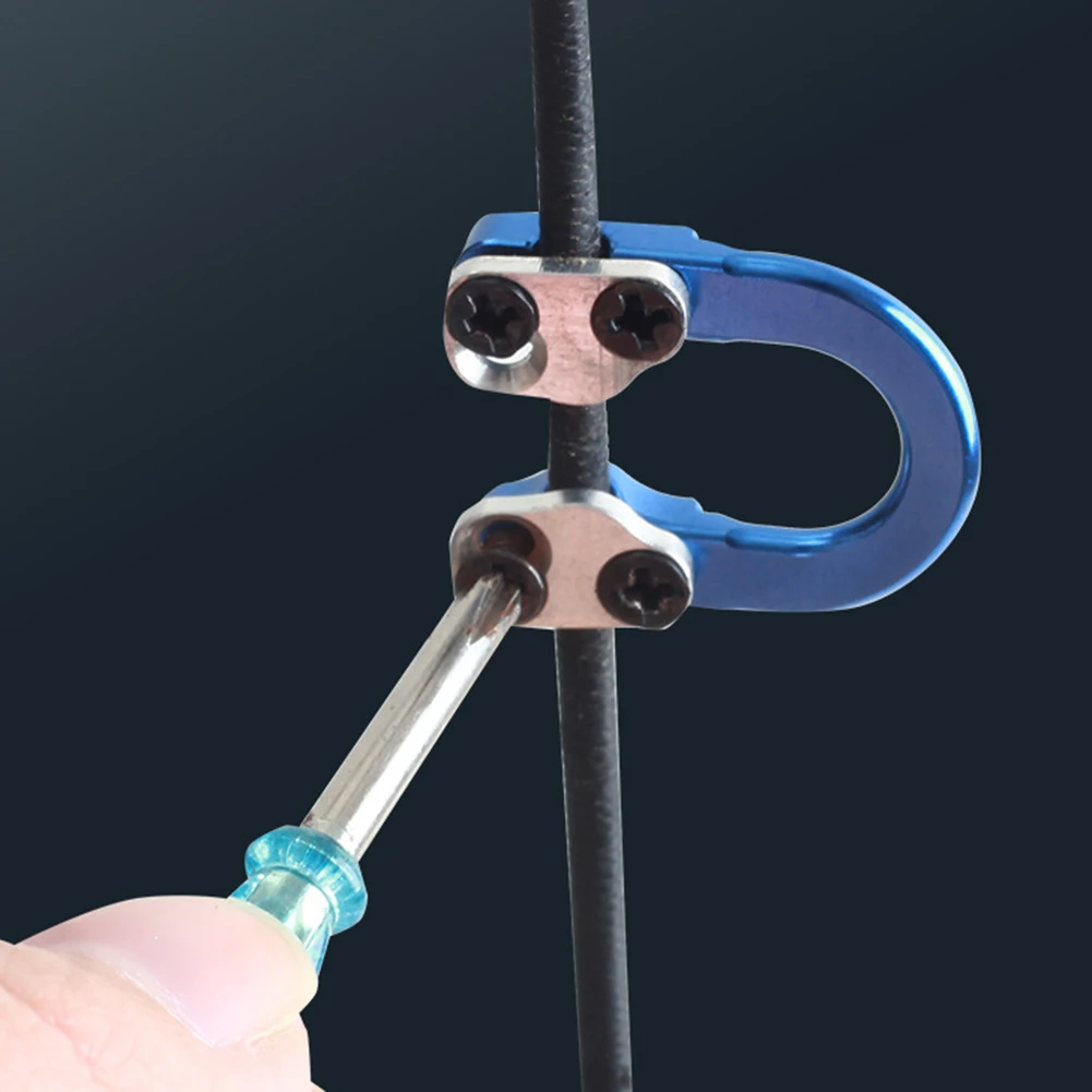 Фото D-образный лук для стрельбы из лука, D-образное кольцо, спуск Bowstring, вспомогательное средство, Охотничьи аксессуары из алюминиевого сплава для охоты, стрельбы из лука №2