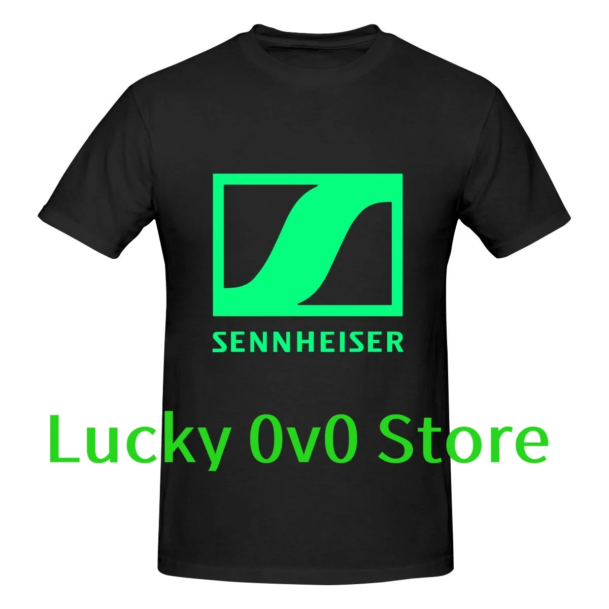 Разноцветная модная футболка Sennheiser, мужская футболка с круглым вырезом и принтом, уличная хлопковая футболка