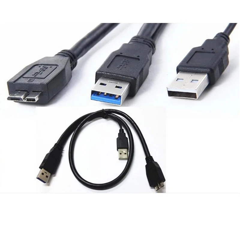Кабель-переходник с USB 3,0 «папа» на Micro USB 3 «папа» с дополнительным питанием usb «папа» на Micro USB B «папа», кабель-переходник для жесткого диска, Новинка