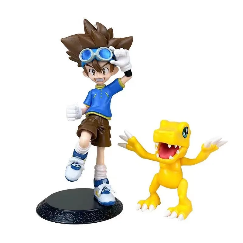 Модель аниме-товаров Digimon Yagami Taichi Gumon Gabumon, набор креативных фигурок из ПВХ, семейный портрет, компьютерные украшения для рабочего стола