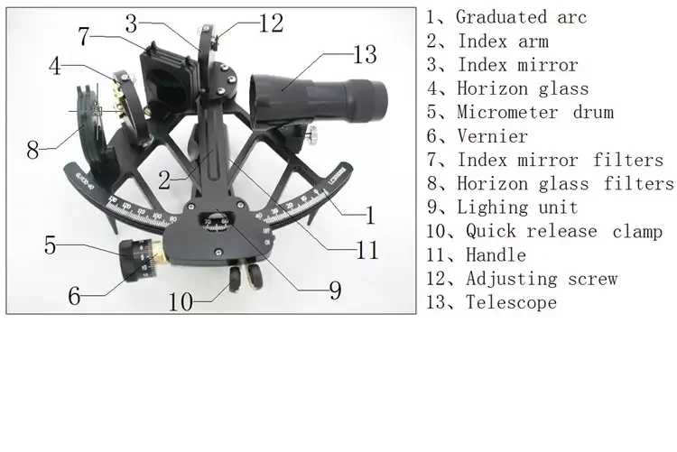 Фото Идеальное качество, красочный Glh130-40 Marine Sextant, высококачественный морской Sextant №3