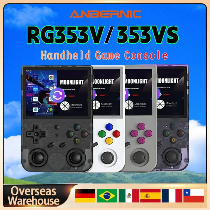 ANBERNIC RG353V RG353VS Портативная портативная игровая консоль в стиле ретро RK3566 Встроенный 20-симмулятор 3,5-дюймовый HD-экран Android11 Linux PSP