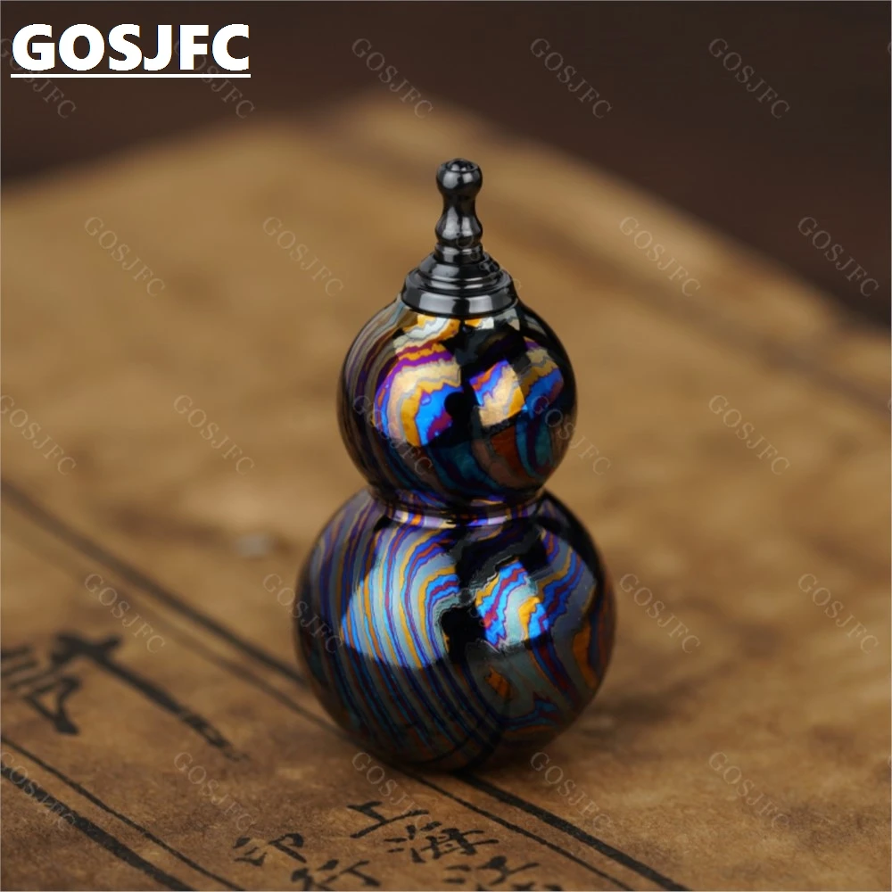 WANWU Дамасская Тыква Mokume, цирконий, дамасская игрушка для снятия стресса, игрушки для офиса и стола