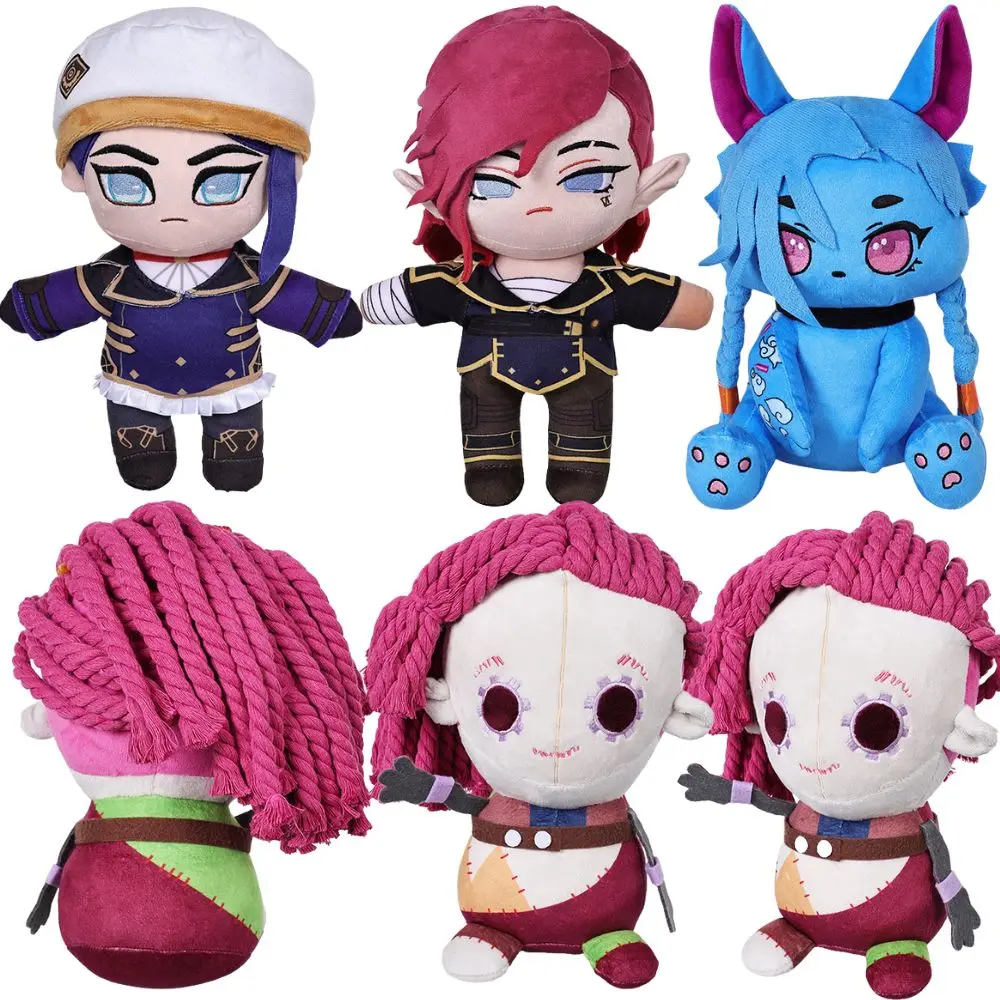 Vi Arcane Caitlyn Jinx плюшевые Heimerdinger косплей плюшевые мультяшные мягкие куклы костюм талисмана подарки на день рождения и Рождество