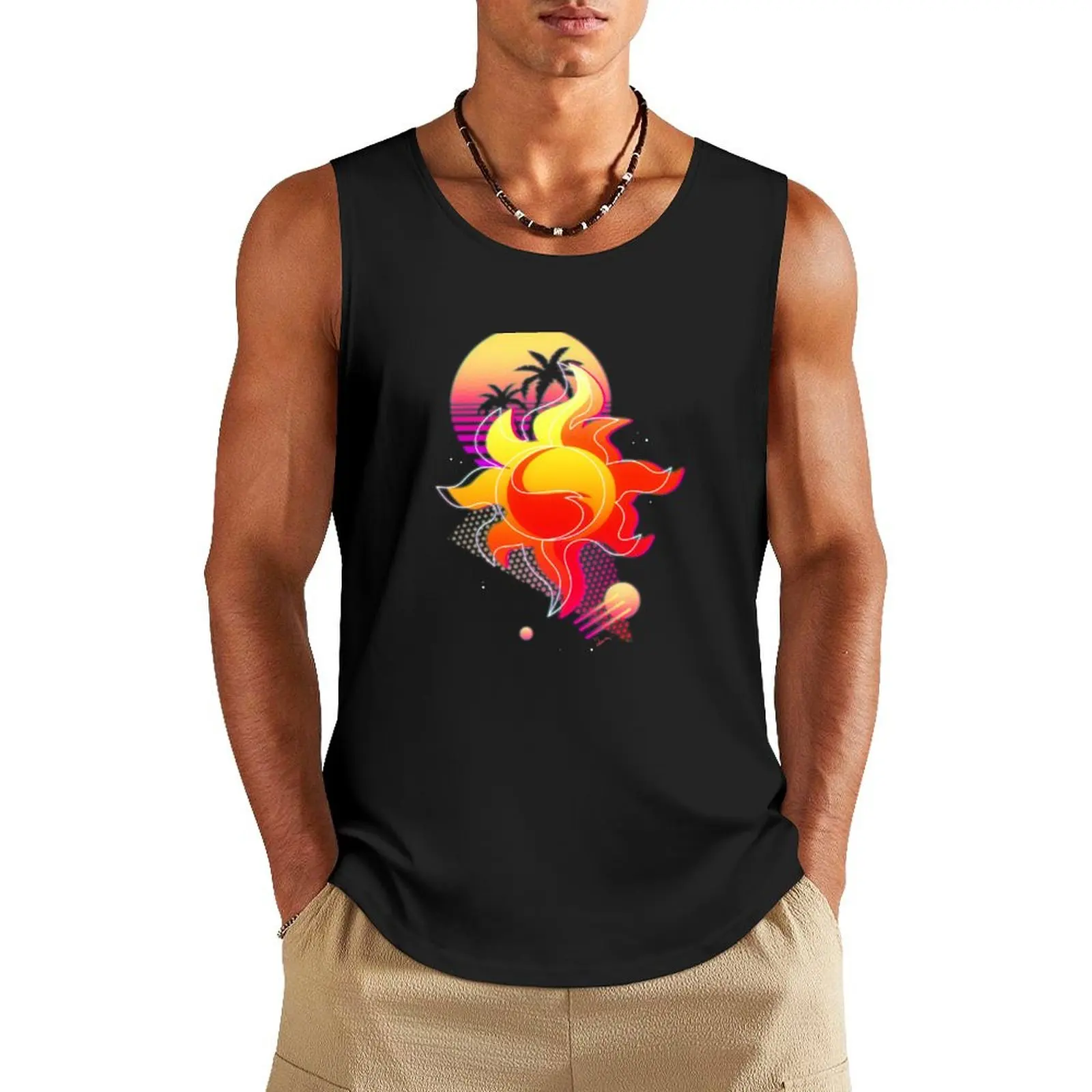 Synthwave Sunset Shimmer Cutie Mark майка спортивная одежда для мужчин футболка тренажерный зал мужская мужская спортивная одежда жилет мужской