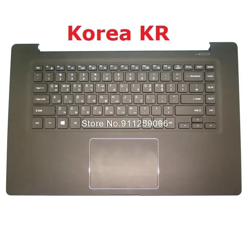 Подставка для рук и клавиатура для ноутбука Samsung NP910S5J NP915S5J 910S5J 915S5J английский, США, Корея KR BA98-00148B с тачпадом, черный, новый