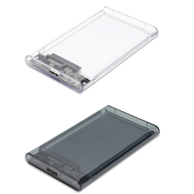 Фото 1 корпус для жесткого диска USB 3.0 Type C 2,5 дюйма для внешнего жесткого диска SATA HDD с скоростью передачи 5 Гбит/с, прозрачные коробки для жесткого диска, инструмент №5