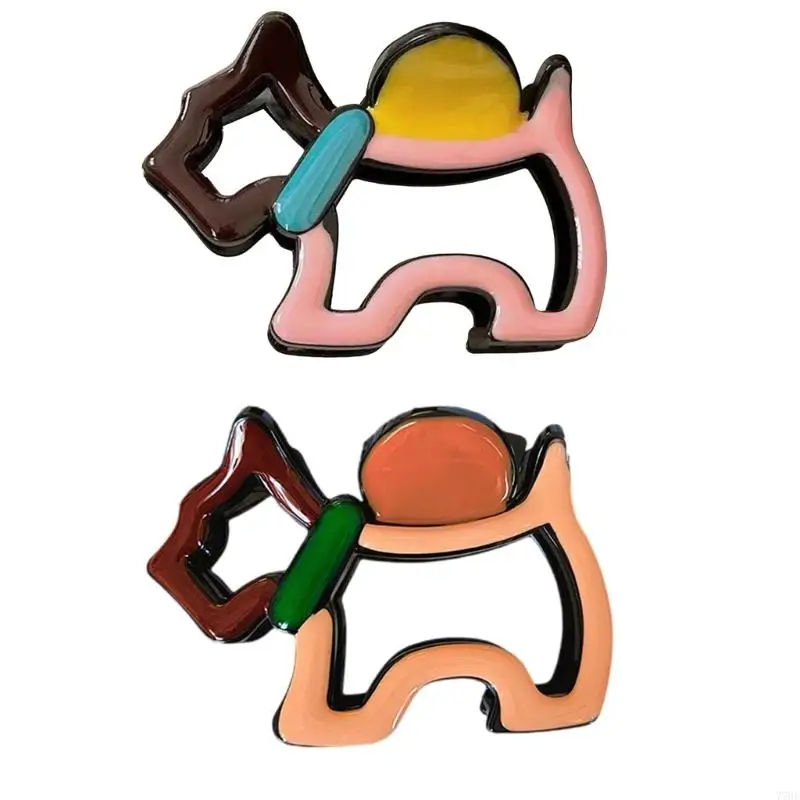 77HE Puppy Lover Clip Practical Hollow Claw Clip для коротких длинных волос женщин