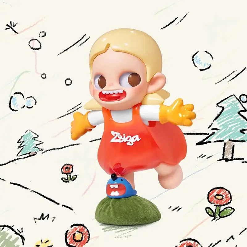 Фото POP MART Zsiga Bordering Drifter Series слепая коробка Kawaii аниме фигурка модель украшения фигурка настольный дисплей коллекция игрушек №4