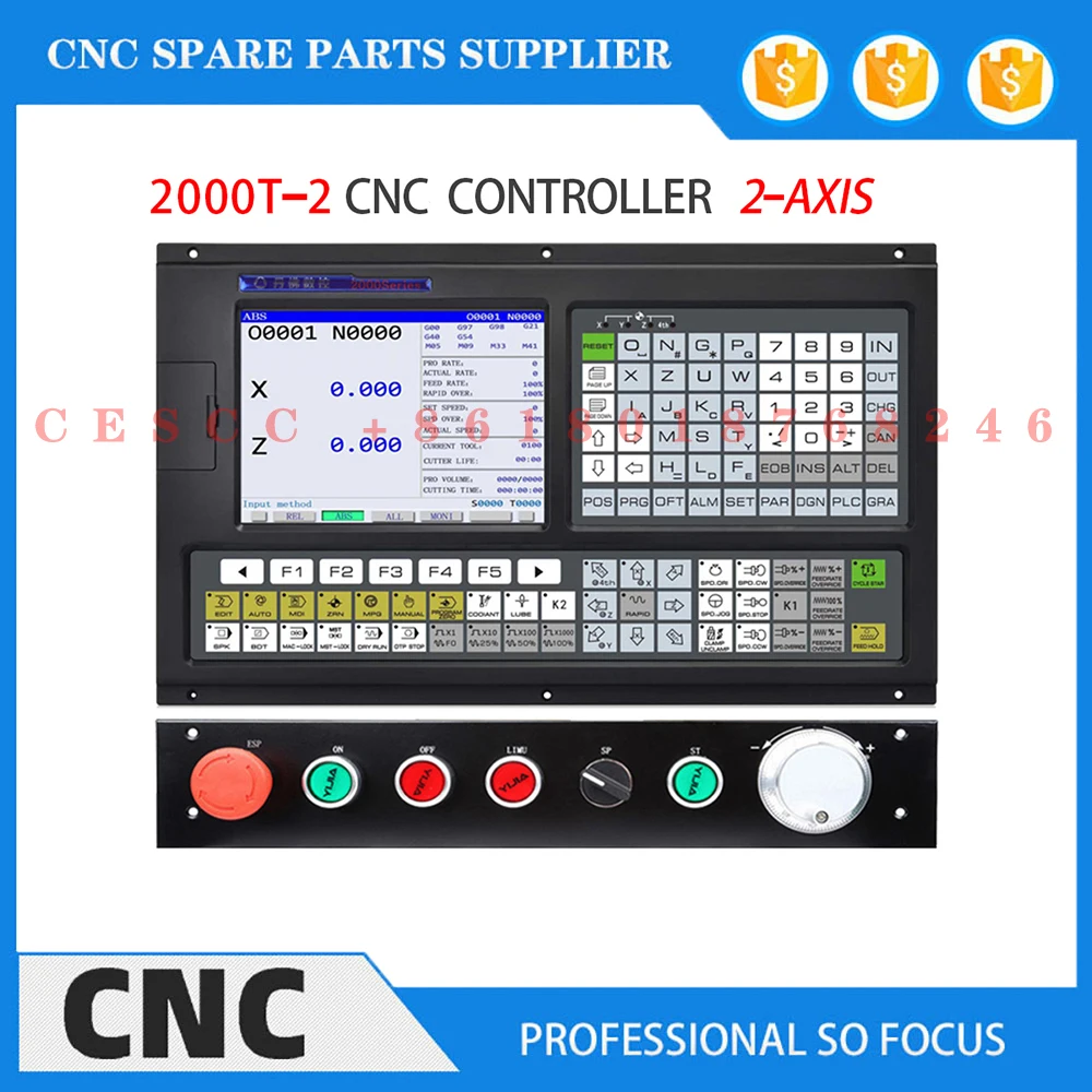 Mirip dengan Pengontrol Панель с ЧПУ Kontrol GSK dengan Fungsi PLC 2 Sumbu Kit Pengontrol Bubut CNC для Transformasi Alat Mesin