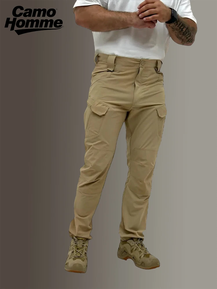 Фото CAMO HOMME тактические брюки-карго мужские боевые уличные походные костюмы легкие брюки ветрозащитные износостойкие охотничьи брюки №4