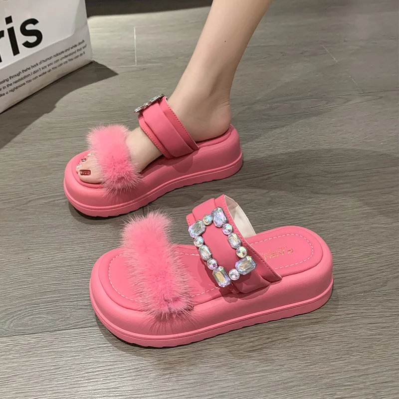 Фото Сандалии Sepatu wanita 2023 perempuan, сандалии mewah на платформе sedang lembut datar desainer musim panas PU kбордовый режим kasual silang №2