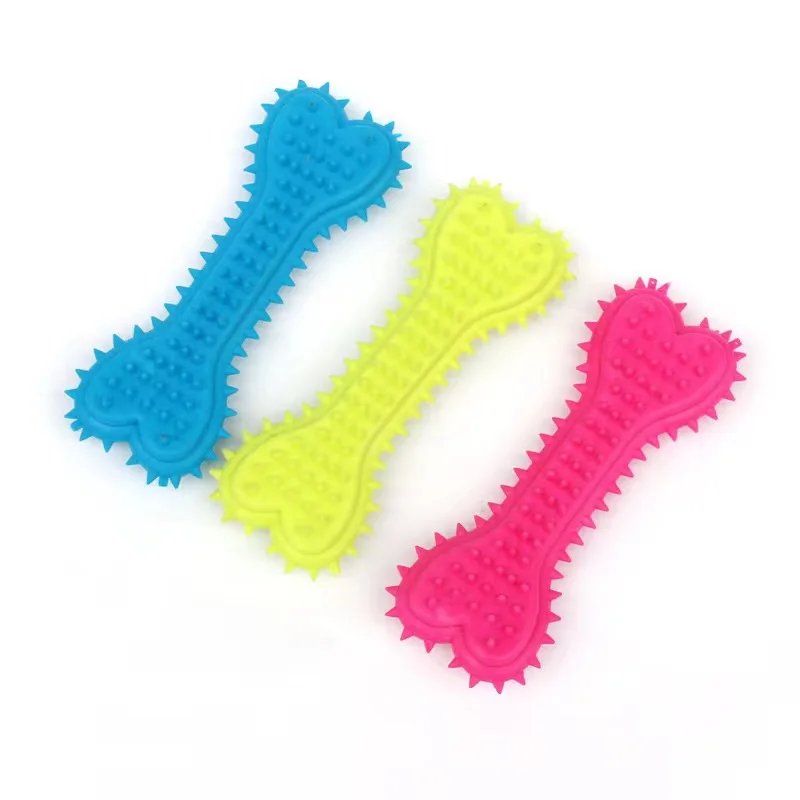 Pet Products 1 PC Pet Chew Toy Soft Rubber Bite-resistance Bone Shae Teeth Grinding Chewing Toy for Small Dogs Training Dog Toy